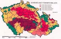 Img. 3.1.4 - 2 : Mapa zemdlskch vrobn oblast v R pro rajoniz...